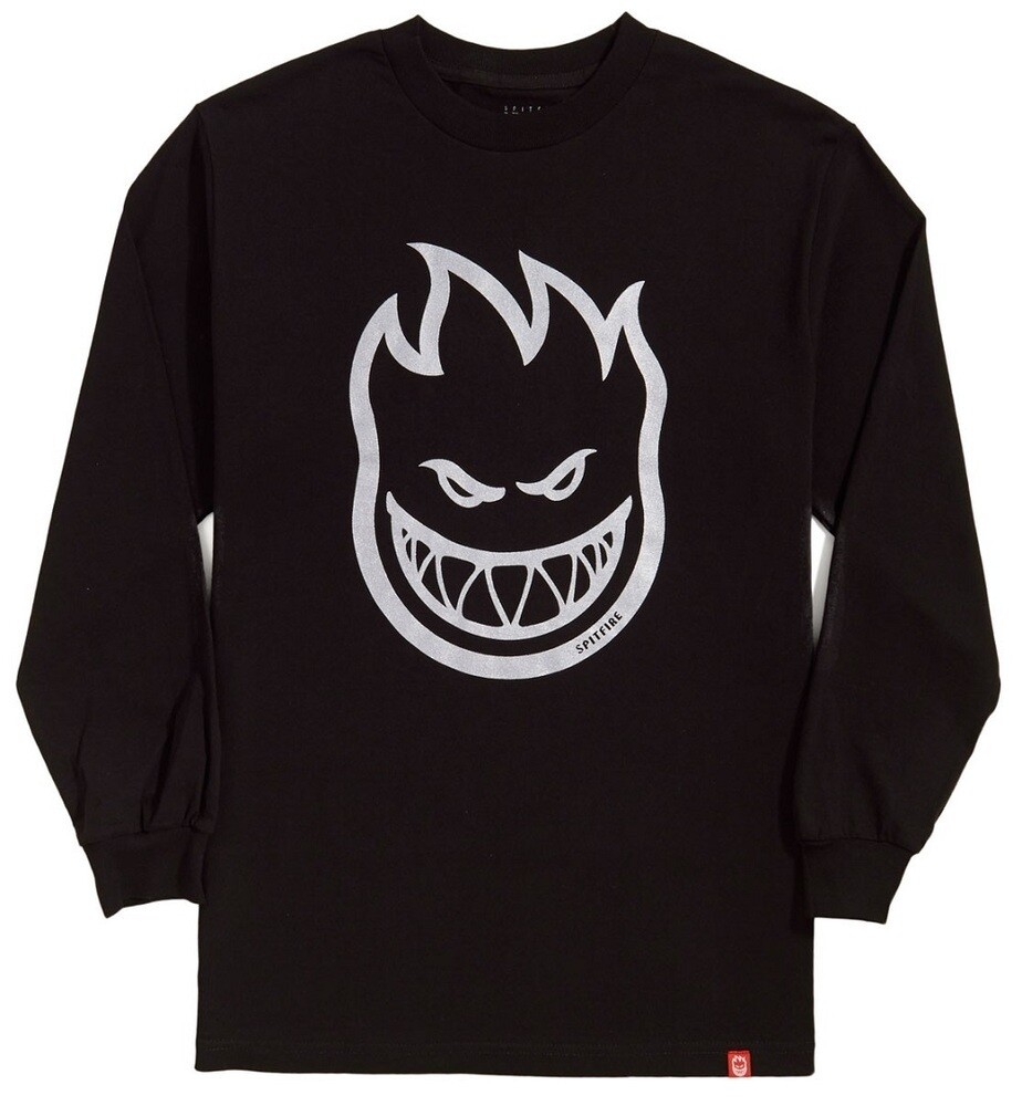 Spitfire Youth Bighead L/S Tee Black Silver