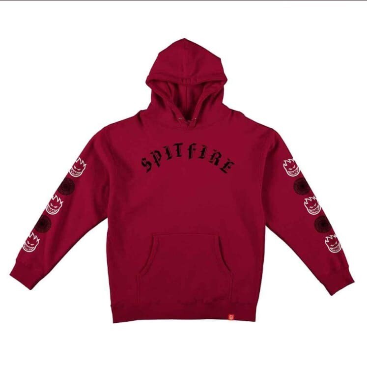 Spitfire Old E Combo Youth Hood Maroon 