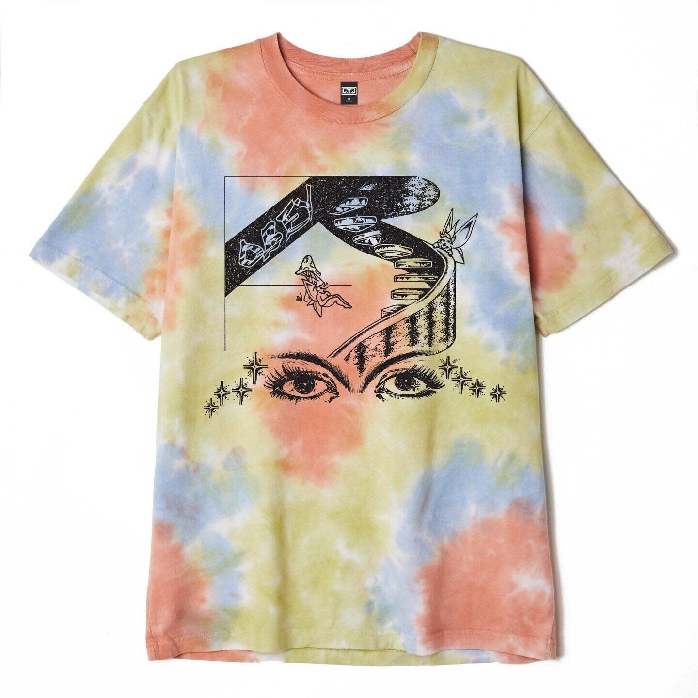 Obey Staircase Heavyweight Tee Blotch Tie Dye