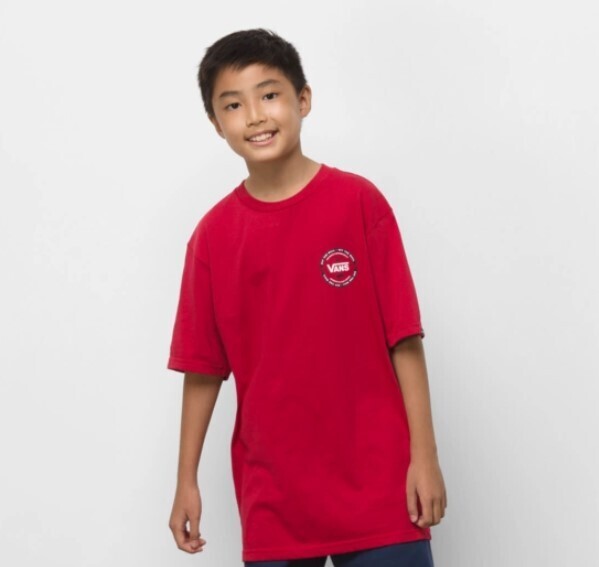 Vans Logo Check Youth Tee Chili Pepper