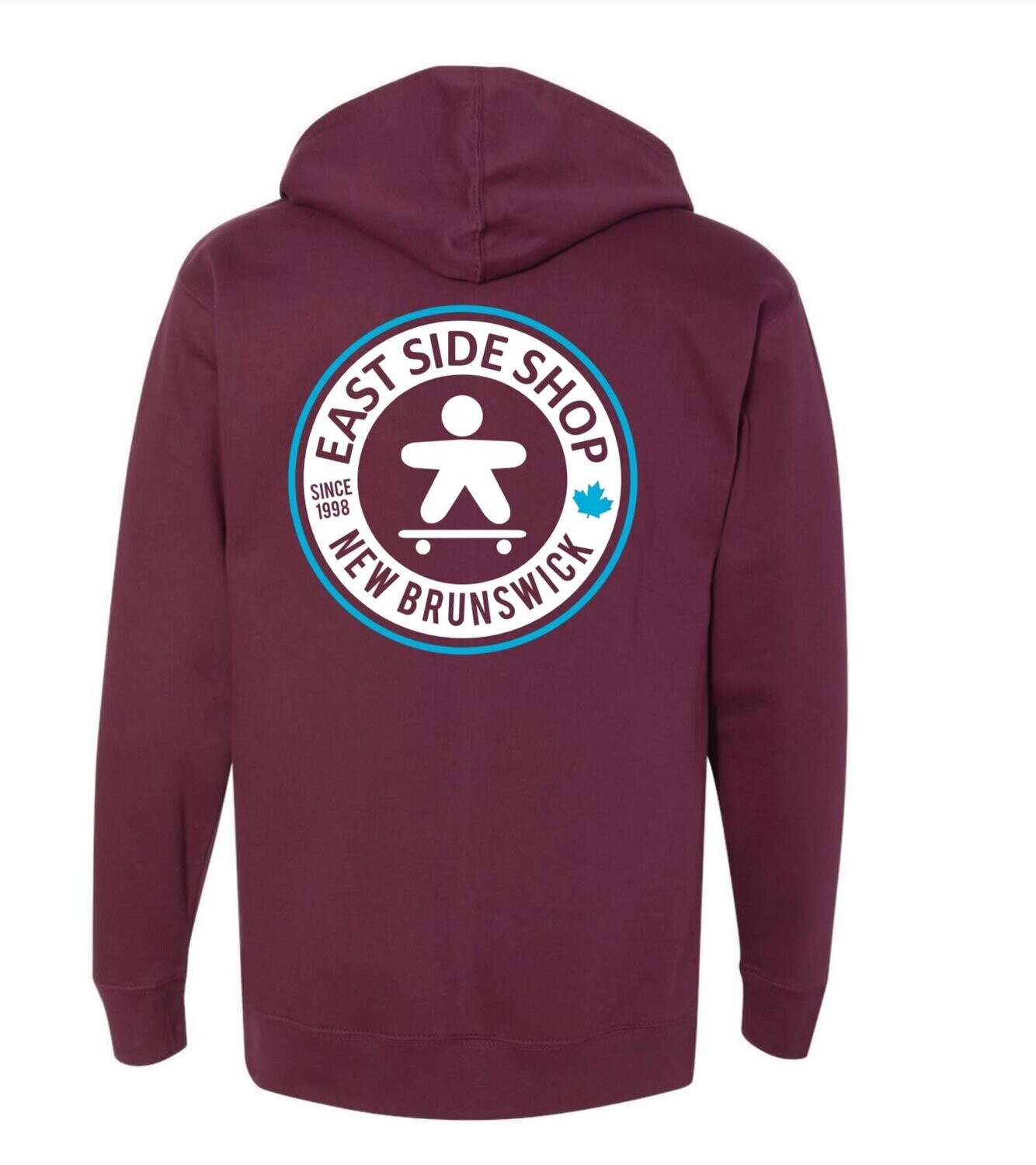 East Side OG Circle Hood Maroon Sky
