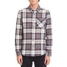 Volcom Caden Plaid LS Bleached Sand