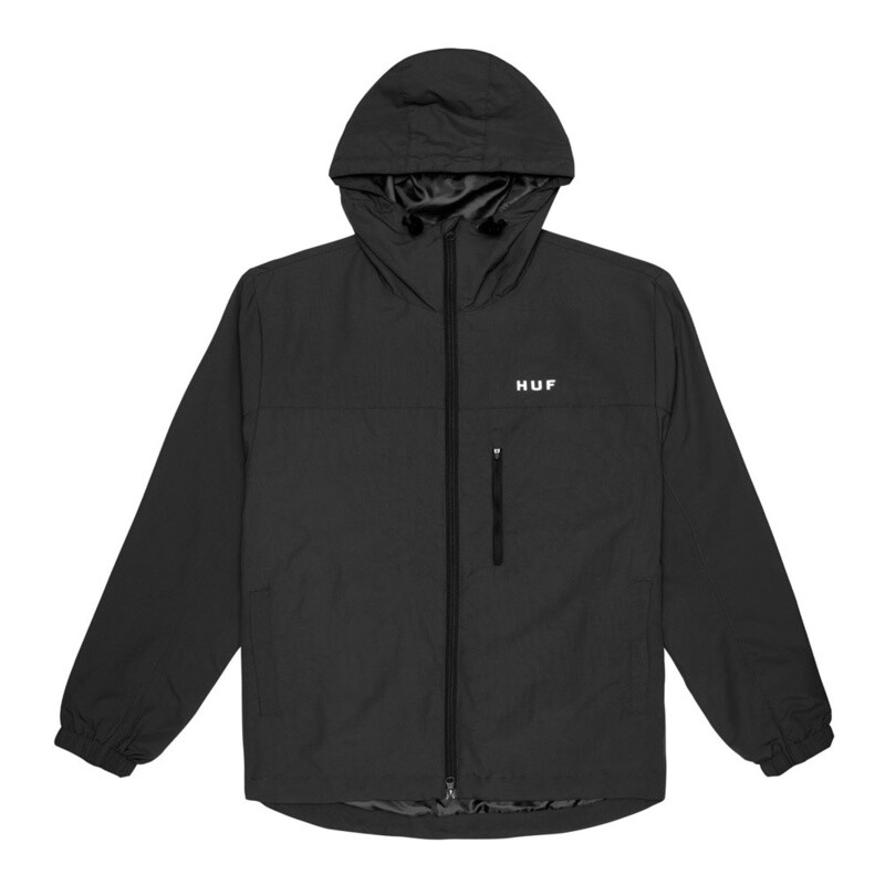 Huf Essentials Zip  Shell Jacket Black
