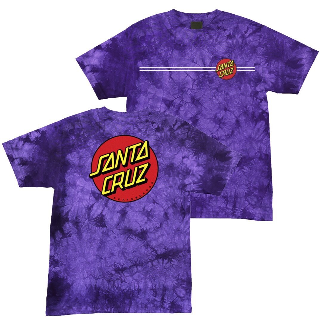 Santa Cruz Classic Dot Tee Purple Crystal Wash