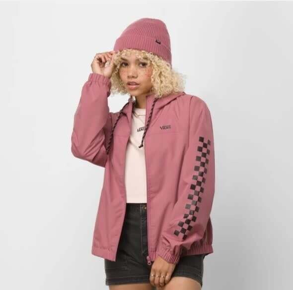 Vans Womens Kastle Check Me Windbreaker Deco Rose