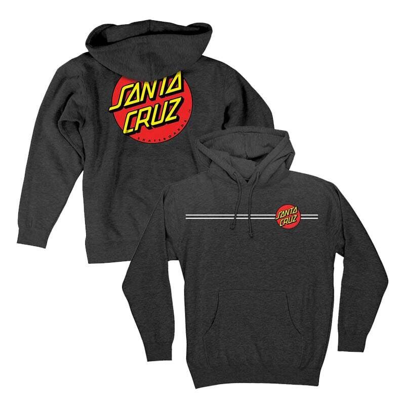 SANTA CRUZ HOOD CLASSIC DOT CHARCOAL HEATHER