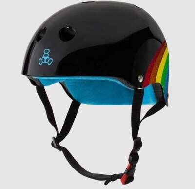 T8 Certified Helmet Black Rainbow