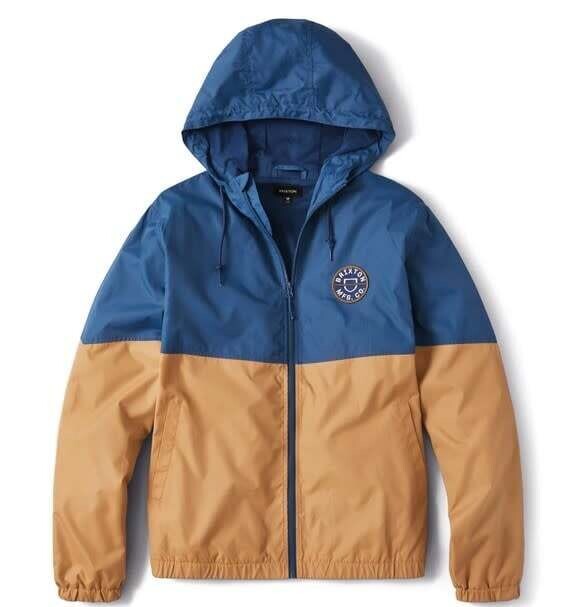 Brixton Claxton Crest Zip Hood Jacket Joe Blue Mojave