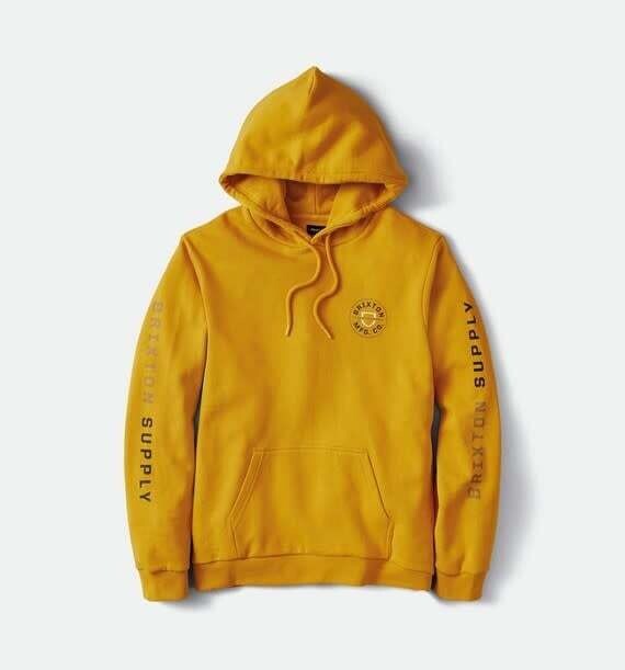 Brixton Crest Hood Golden Glow Mojave