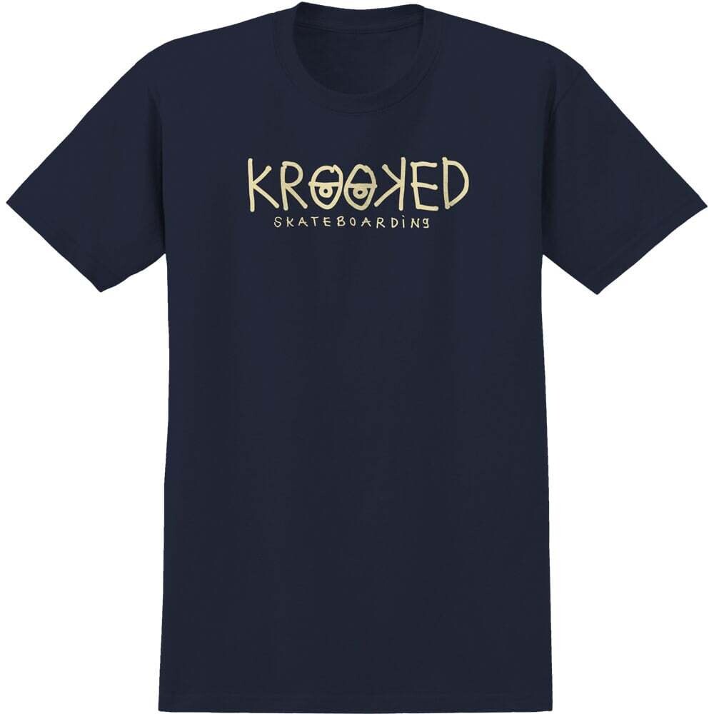 KROOKED EYES S/S T-SHIRT	MIDNIGHT NAVY W/ OFF WHITE DISCHARGE PRINT