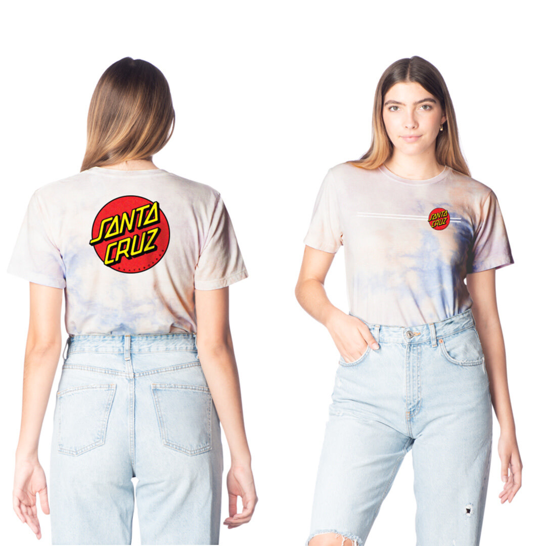 Santa Cruz Womens Classic Dot Tee Pastel Moon