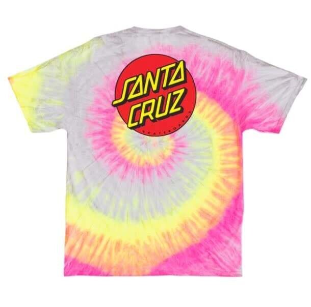 Cruz Classic Dot Tee Silver Rainbow