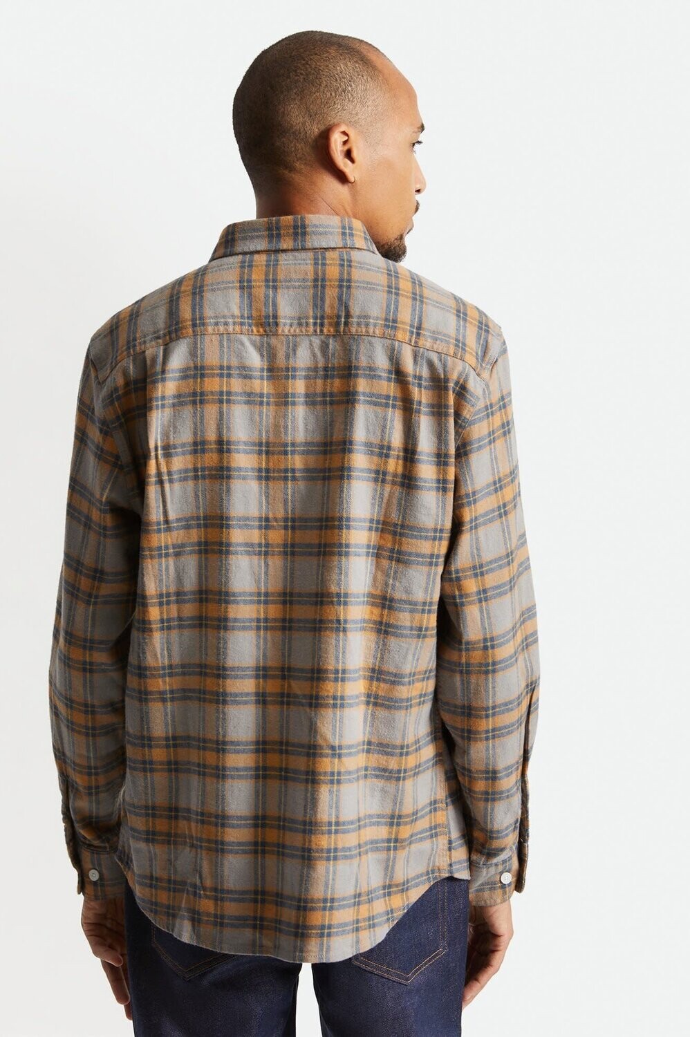 BOWERY STRETCH L/S X FLANNEL - HEATHER GREY