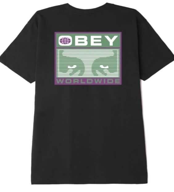 Obey Linear Icon Tee Black