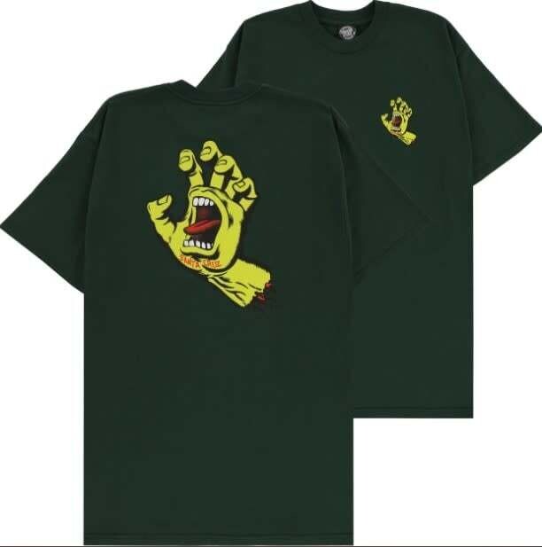 Santa Cruz Screaming Hand Mini Tee Forest Neon