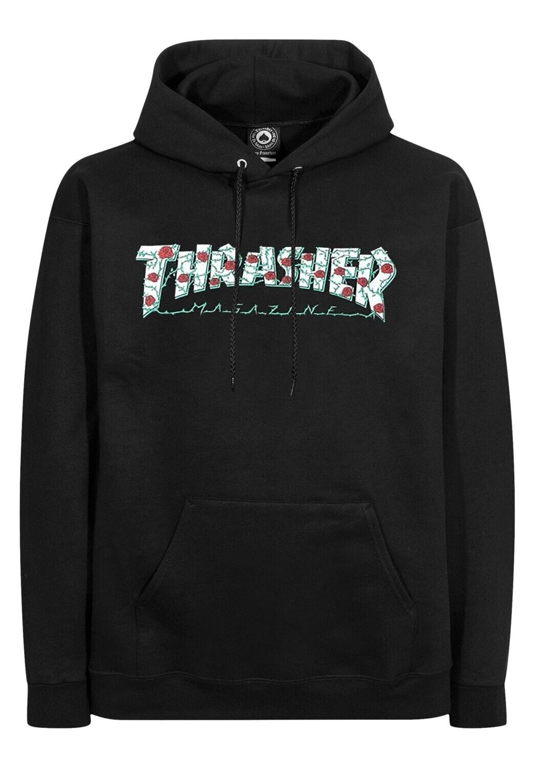 Thrasher Roses Hood Black