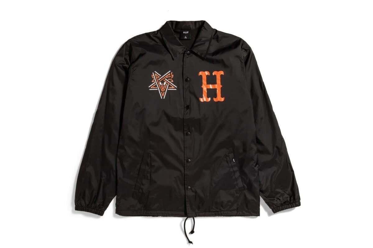 Huf x Thrasher Split Coaches Jacket Black