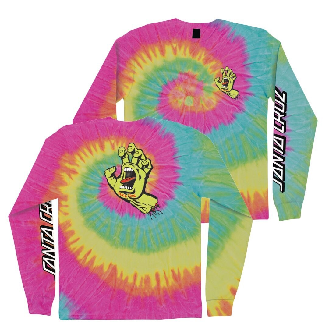 Santa Cruz Screaming Hand Mini L/S Minty Rainbow
