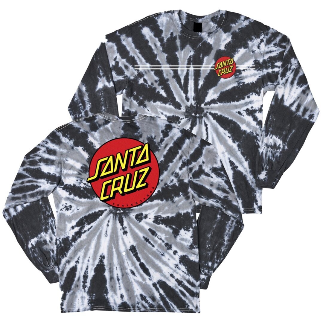 Santa Cruz Classic Dot LS Tee Twist Black