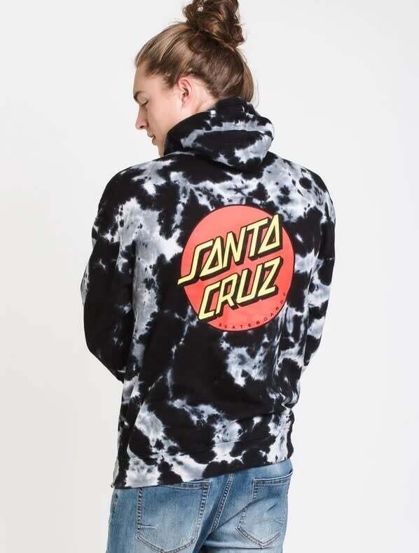 Santa Cruz Womens Classic Dot Hood Tie Dye Black