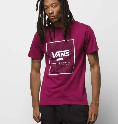 Vans Classic Print Box Tee Purple  Black
