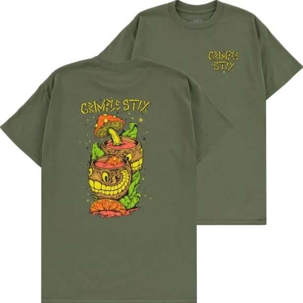 Anti Hero Grimple Vacation Tee Mil Green