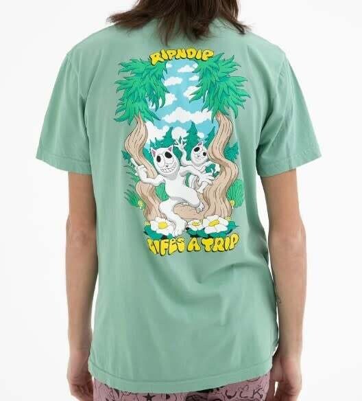 RIPNDIP T-SHIRT LIFES A TRIP Light Pine