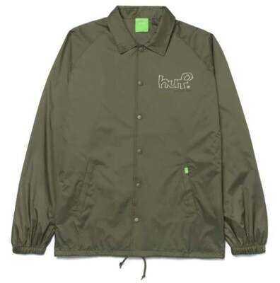 Huf Drop Out Coach Jacket Forest Green
