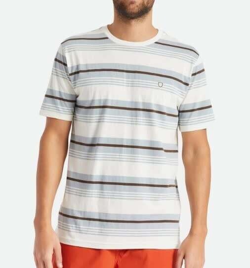 HILT SHIELD S/S KNIT - OFF WHITE/HAZE/DEEP BROWN