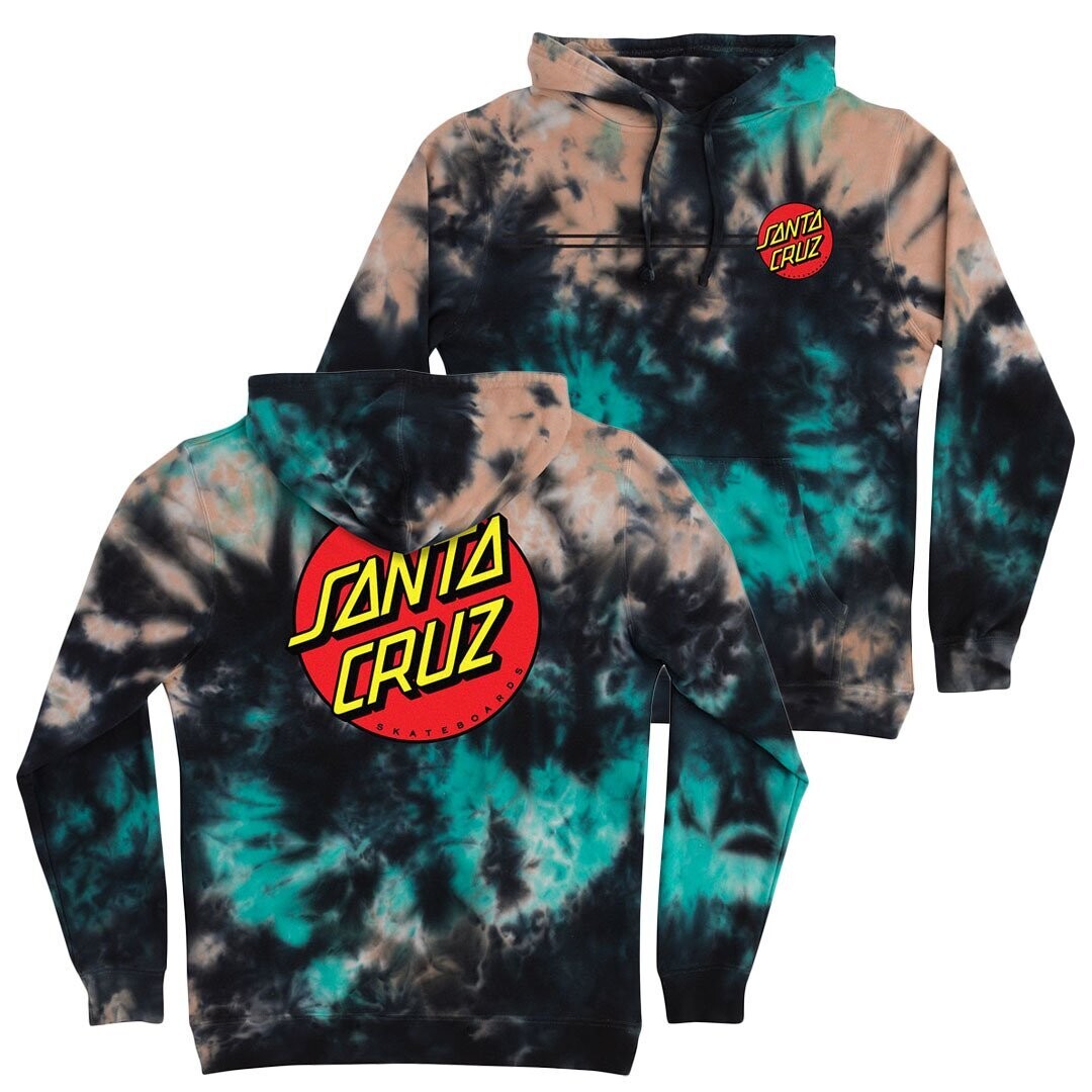 Santa Cruz Classic Dot Hood Blue Orange Marble