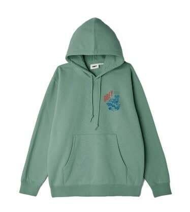 Obey Hammer Globe Shepard Premium Hood Fleece Jade Multi