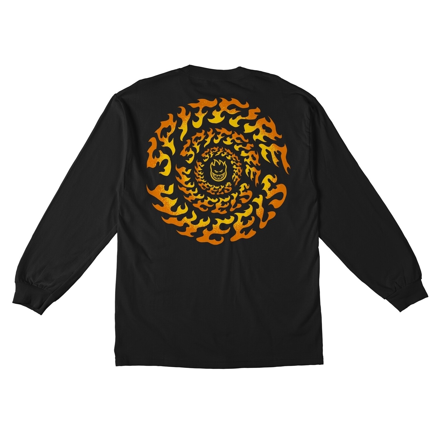 Spitfire Torched Script LS Tee Black Yellow Orange