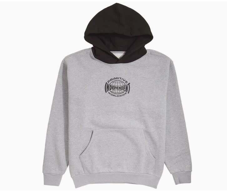 Primitive Global Two Tone Hood Heather Grey