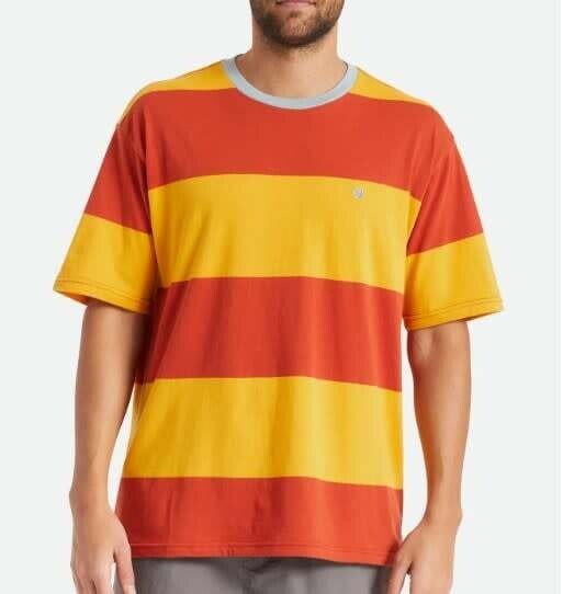 HILT BOXY SHIELD S/S KNIT - PHOENIX ORANGE/GOLDEN GLOW