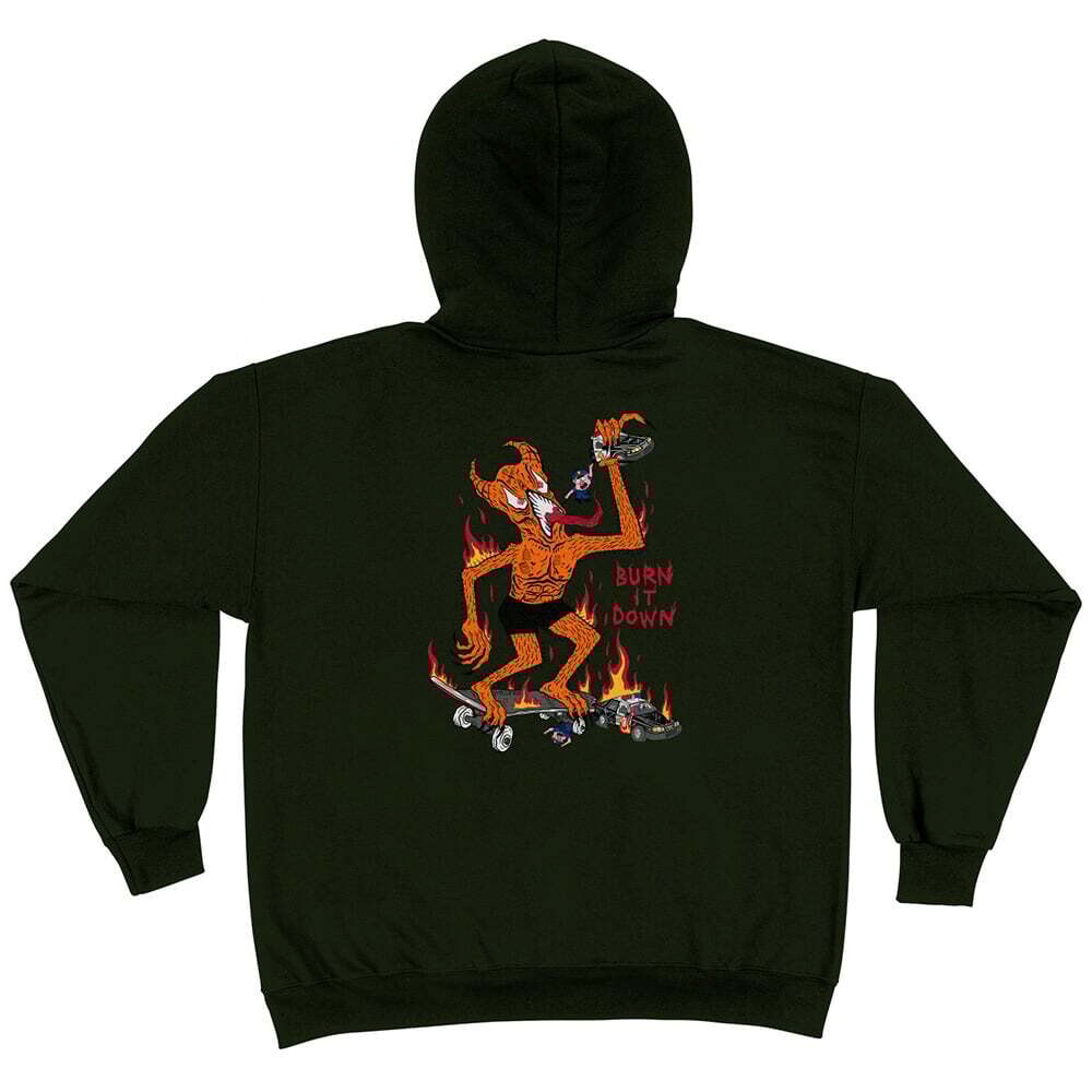 Thrasher Burn it Down Hood Chocolate