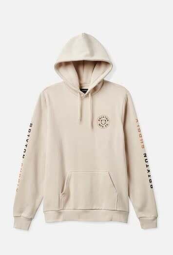Brixton Crest Hood Beige Burnt Orange Black
