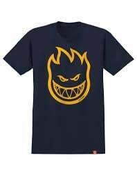 Spitfire Big Head Tee Navy Gold