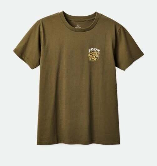 Brixton Kit Tee OLIVE WORN WASH