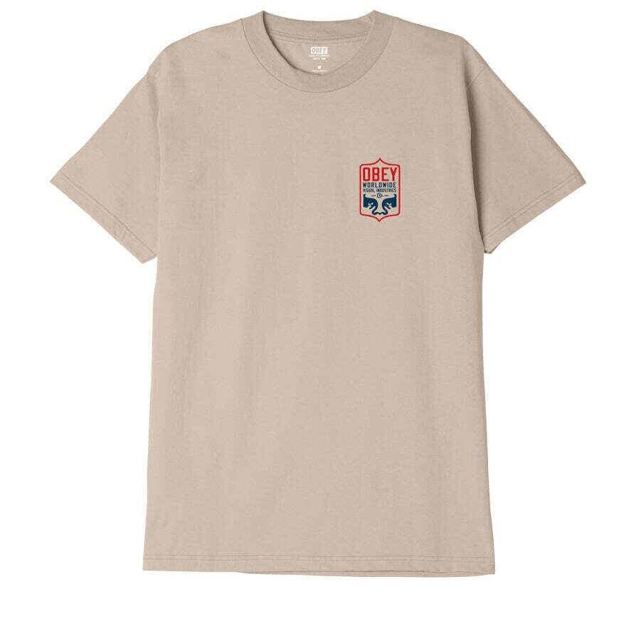 Obey Visual IND Badge Classic Tee Sand