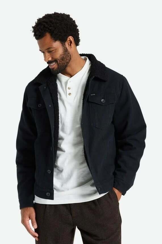 Brixton Cable Lined Trucker Jacket Black