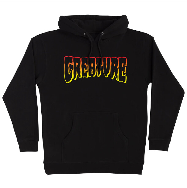 CREATURE HOOD Logo Outline Black Red