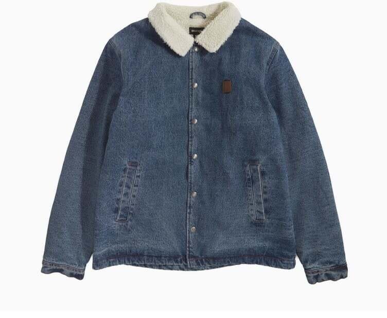 Brixton Beta Lined Coaches Jacket Worn Indigo