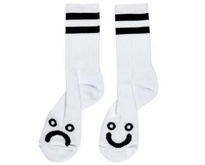 Polar Happy Sad Socks White