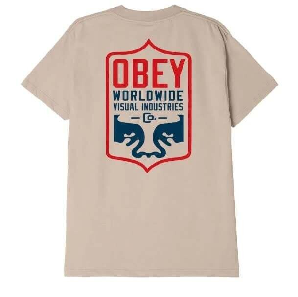 OBEY VISUAL IND. BADGE Sand