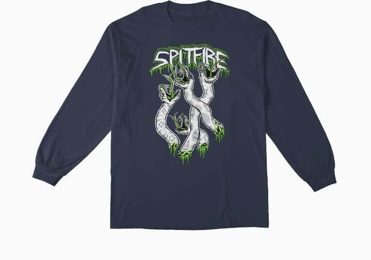 Spitfire  VENOM L/S TEE	NAVY