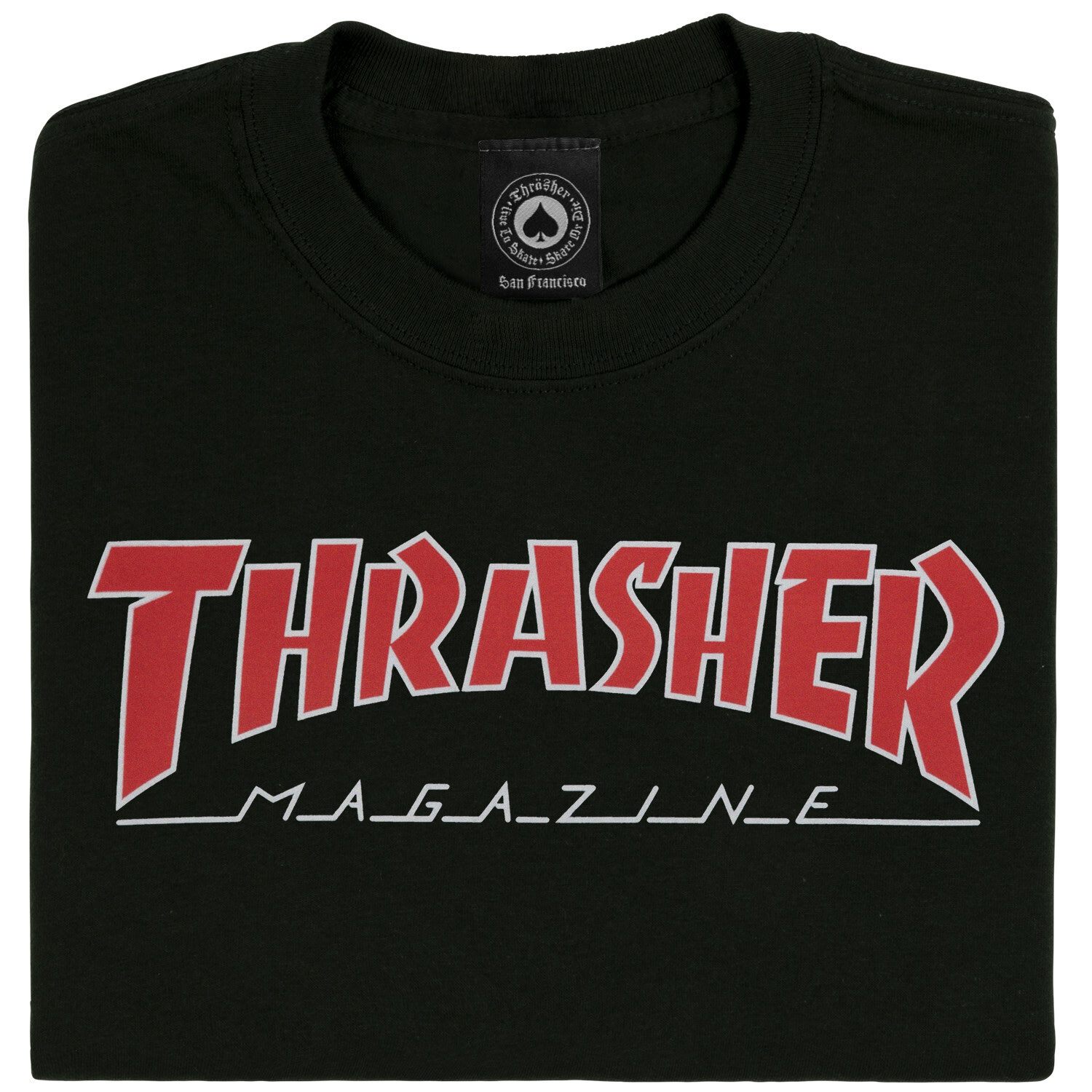 Thrasher Outlined Tee Black Red