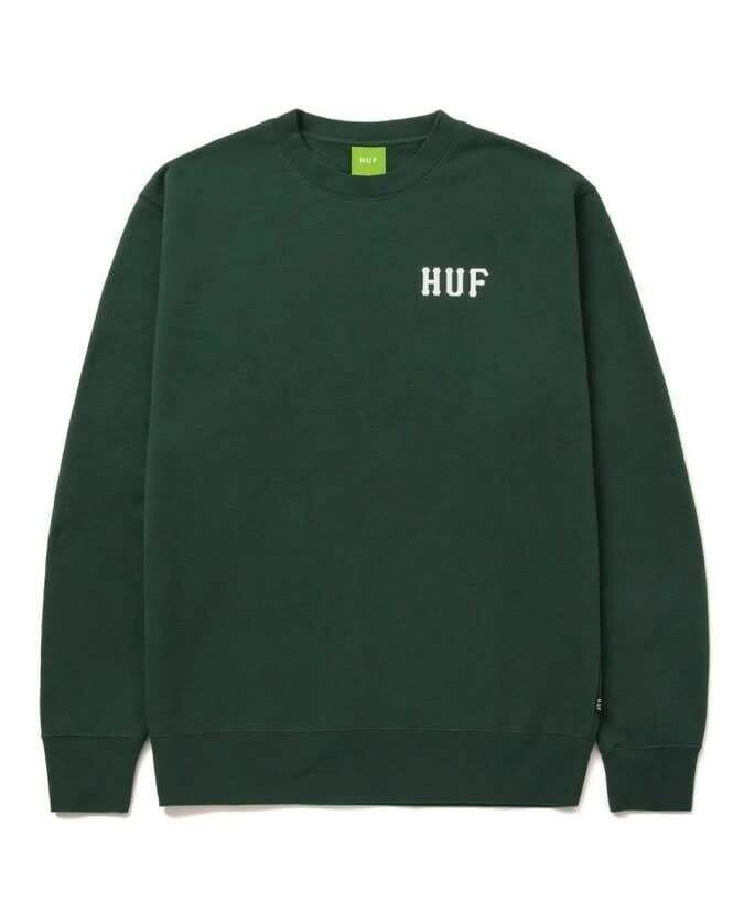 HUF Essentials Classic H Crew Forest Green