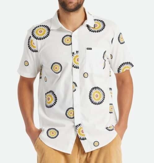 CHARTER PRINT S/S WVN - OFF WHITE/BLACK/GOLDEN GLOW