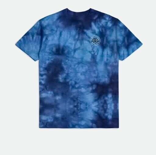 Brixton Crest Tee NAVY/SKY BLUE CLOUD WASH