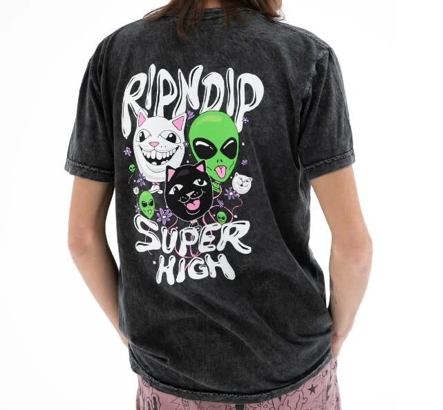 RIPNDIP T-SHIRT SUPER HIGH Black Wash